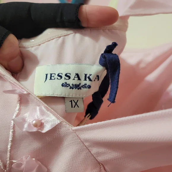 JessaKae Light Pink Dress with Flowers - Picture 8 of 8